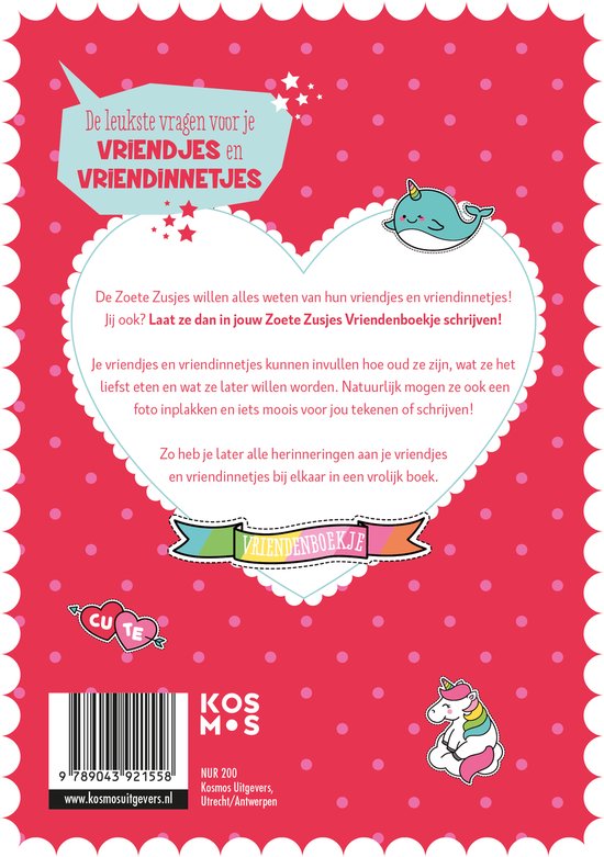 De Zoete Zusjes vriendenboek