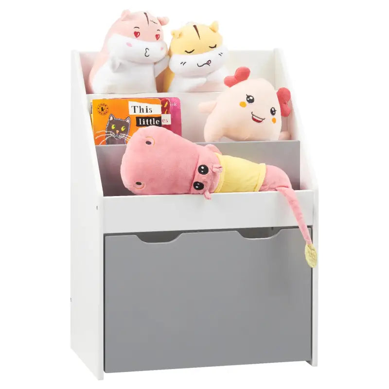 BukkitBow - Boekenkast voor Kinderen Displaykast voor Kleuterschool met 3 Planken en Opbergruimte